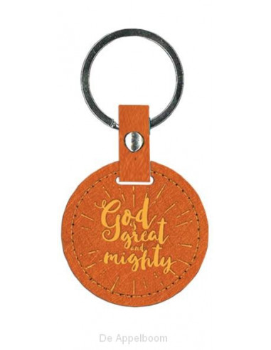 Luxleather Keyring round God is great