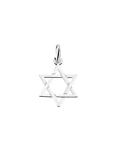 Silver pendant star of david 16mm