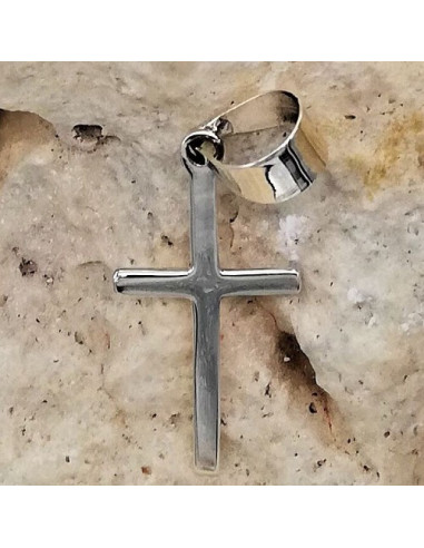 925 Silver Pendant Cross 25x12x1mm