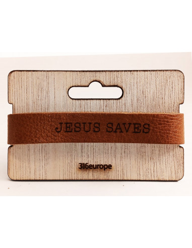 leren armband jesus saves