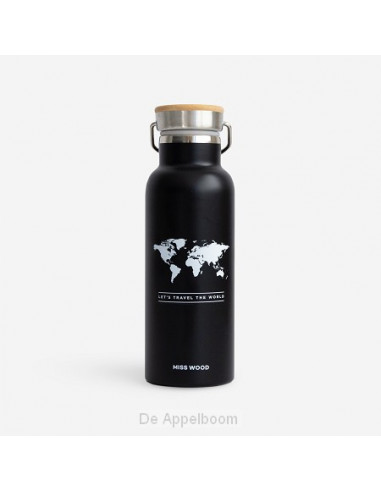 Woody drinkbus Wereld Zwart - Wit
