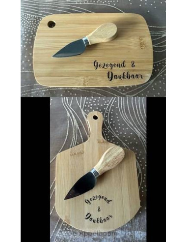 Cheeseboard with knife