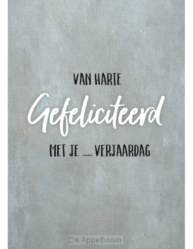 Wenskaart gefeliciteerd verjaardag