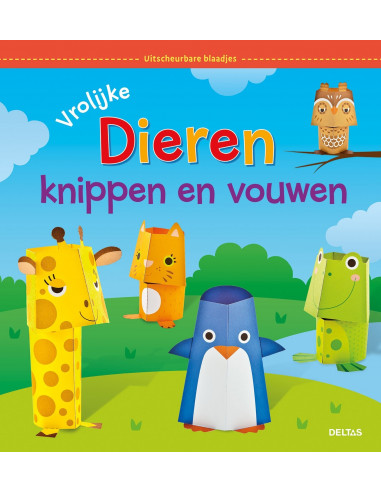 Vrolijke dieren knippen en vouwen