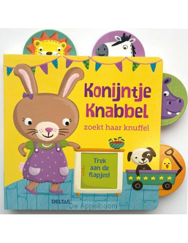 Konijntje knabbel zoekt haar knuffel