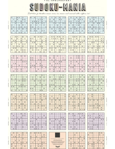 Stratier XL Spelposter - SUDOKU-MANIA