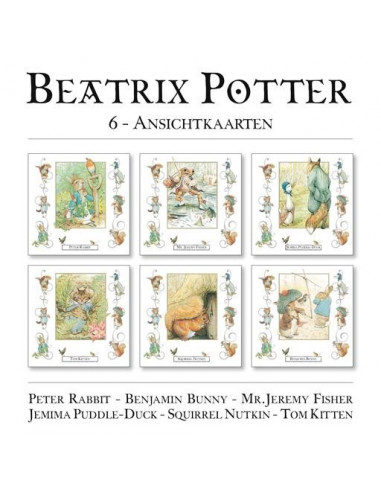 Beatrix Potter 6 ansichtkaarten