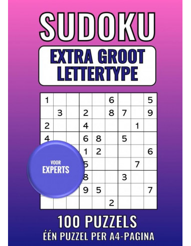 Sudoku Extra Groot Lettertype - voor Exp