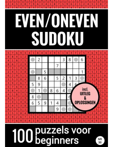 Even/Oneven Sudoku - Nr. 30 - 100 Puzzel