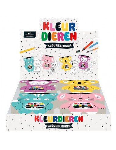 Display kleurdieren - 4 x 6 ex.