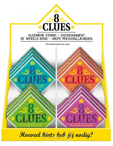 Display 8 clues - 4 x 3 ex.