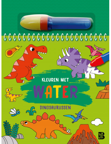 Ik kleur met water: Dinosaurussen