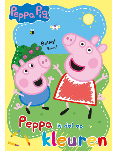 Peppa is dol op kleuren