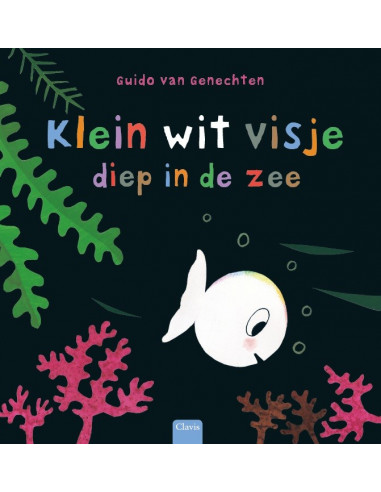 Klein wit visje diep in de zee