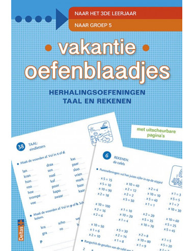 Vakantie oefenblaadjes 'naar groep 5' / 