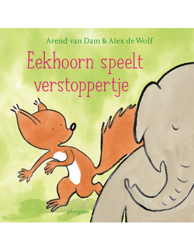 Eekhoorn speelt verstoppertje