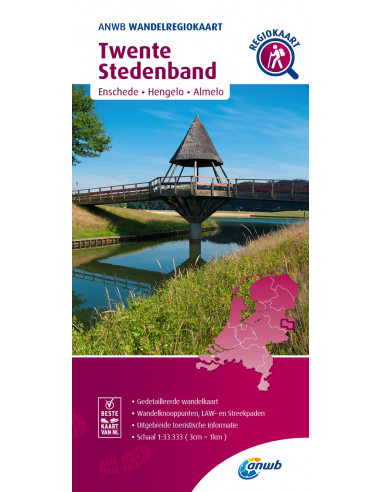 Wandelregiokaart Twente Stedenband / Ens