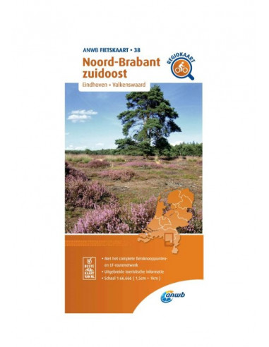 Fietskaart Noord-Brabant zuidoost 1:66.6