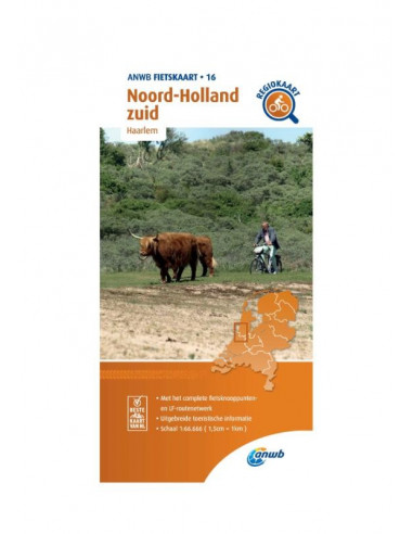 Fietskaart Noord-Holland zuid 1:66.666