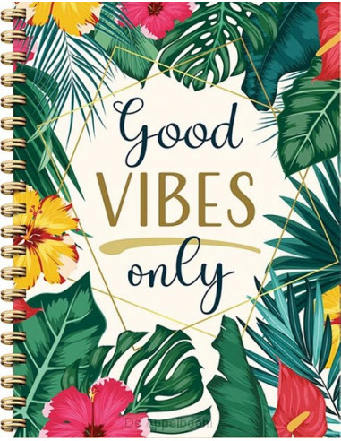 Good vibes only - spiraalboek (lijnen) /