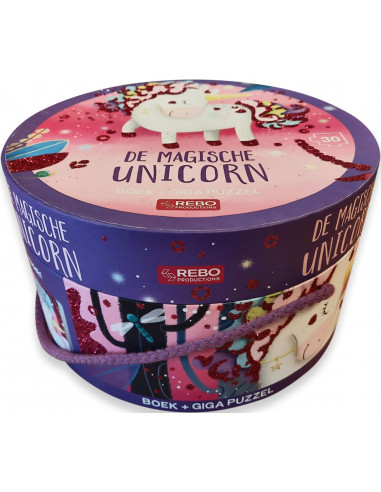 De magische unicorn - boek + giga puzzel