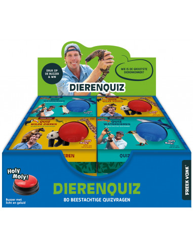 Display Freek Vonk Dierenquizspel met bu