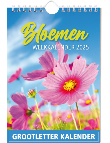 Grootletter Bloemen weekkalender - 2025