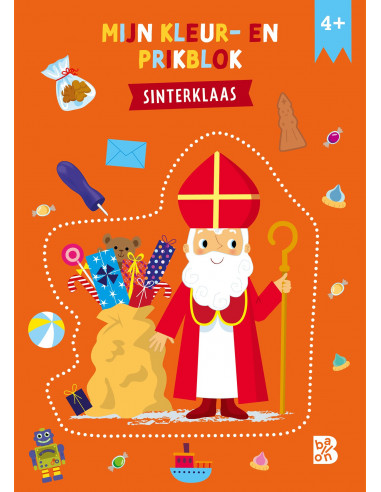 Kleur- en prikblok Sinterklaas