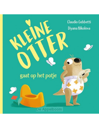 Kleine Otter gaat op het potje