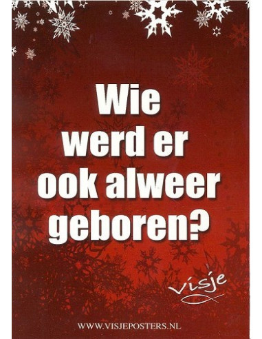 Kaart visje kerst kleur wie werd er ook