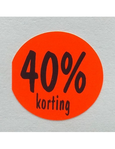 Stickerrol 500 40% korting rond rood