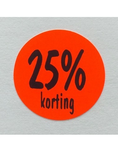 Stickerrol 500 25% korting rond rood