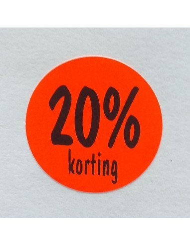 Stickerrol 500 20% korting rond rood