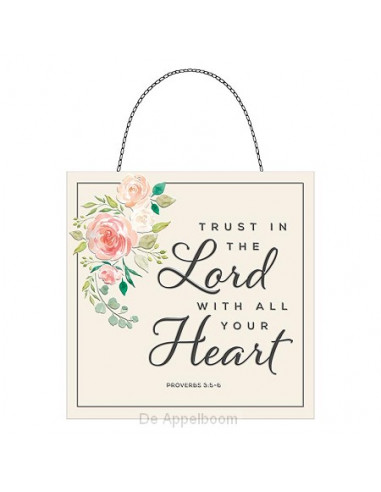 Tin wall decor 17,8cm Trust in the Lord