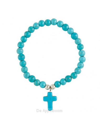 Cross stone bracelet Blue