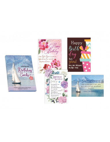 Boxed Cards Birthday Sailboat Front