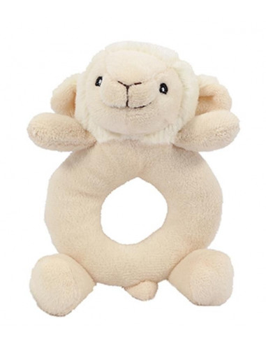 Rattle/cuddle sheep 14cm