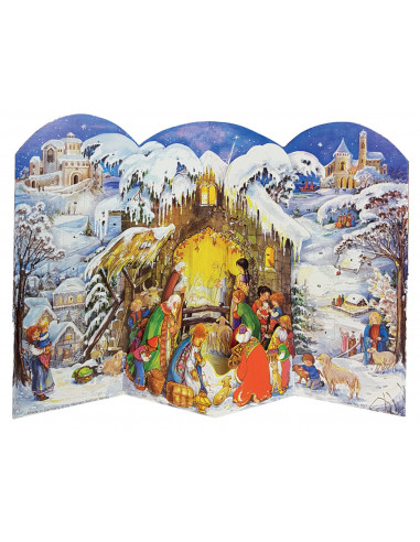 Adventscalendar Nativity/winter 3D 26,5x