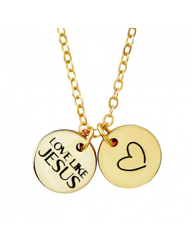 Double coin necklace Heart