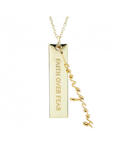 Name Plate Necklace Courageous