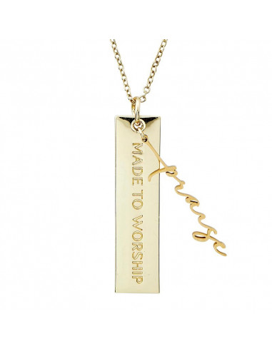 Name Plate Necklace Praise