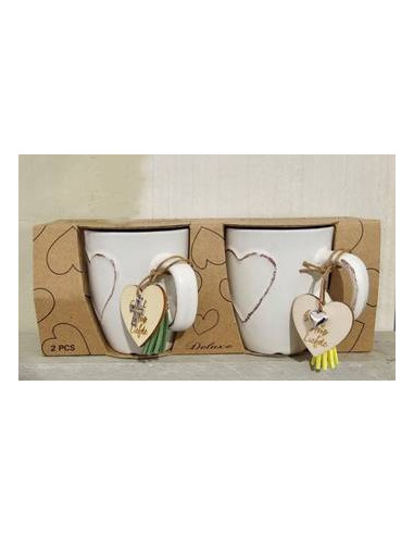 Mug set Heart (2) Faith Hope Love Eco