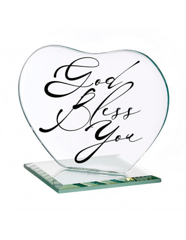 Glass Heart Stand God bless you