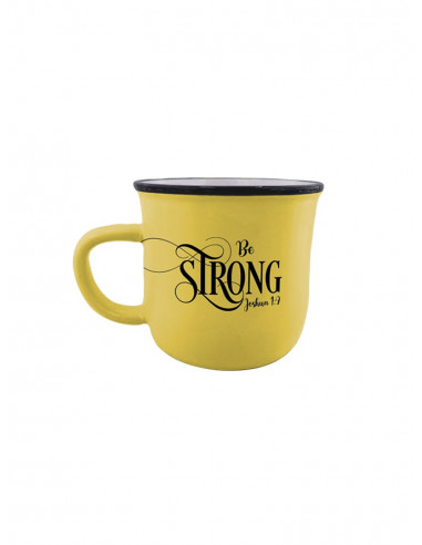 Mug yellow be strong