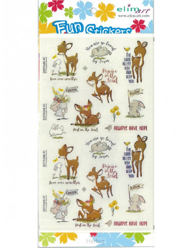 Funstickers (4) deer and rabbit