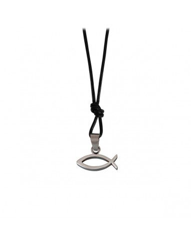 Necklace Fish Leather