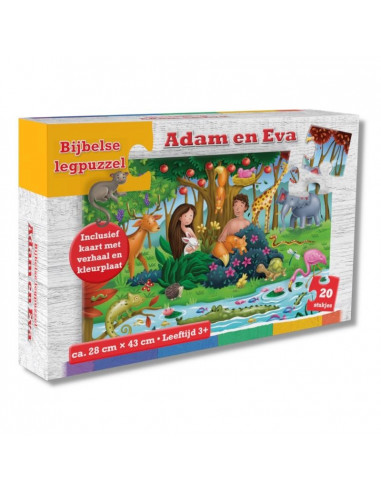 Puzzel adam en eva 24x43cm