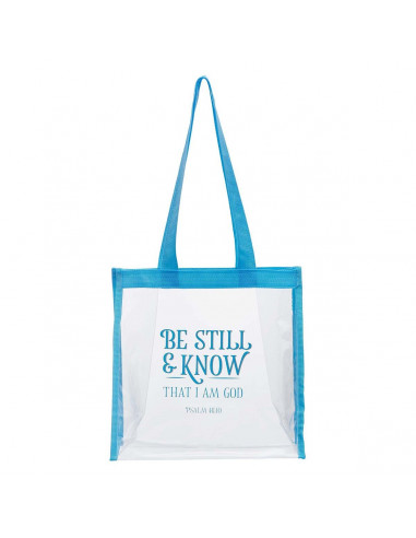 Be Still & Know Clear Tote Bag - Psalm 4