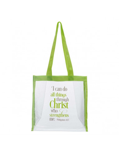 I Can Do All Things Clear Tote Bag - Phi