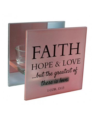 Tealight Holder Faith Hope Love